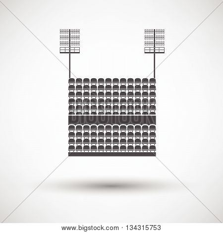 Stadium Tribune With Seats And Light Mast Icon