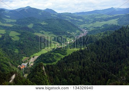 Mountains Pieniny in Slovakia and Poland in June
