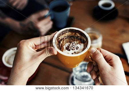 Camping Coffee Break Togetherness Friendship Concept