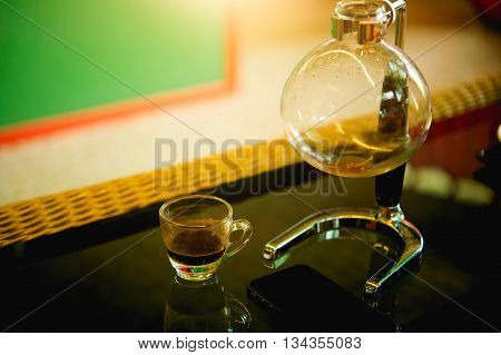 Coffee Cup And Siphon Vacuum Coffee Maker