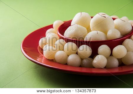 Rasgulla or Rosogulla or Ras Gulla, famous Indian sweet