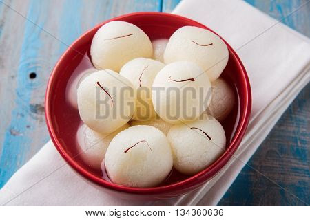 Rasgulla or Rosogulla or Ras Gulla, famous Indian sweet