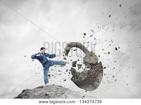 Krate man in action