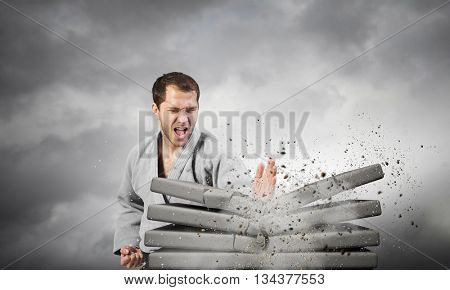 Krate man in action