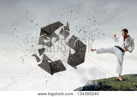 Krate man in action