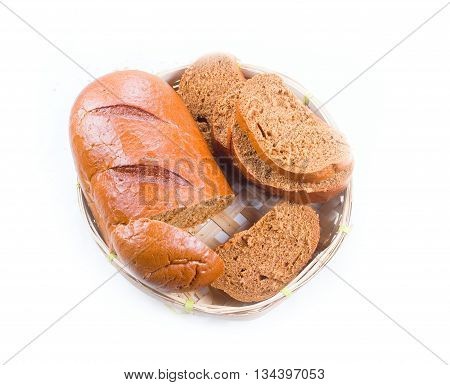 Bread In A Wicker Breadbasket