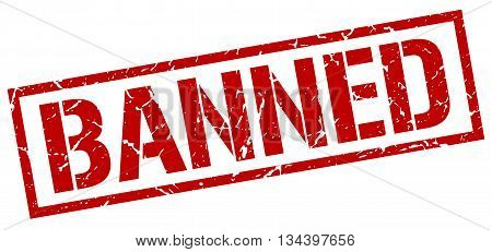 Banned Stamp. Vector. Stamp. Sign. Banned. Red.