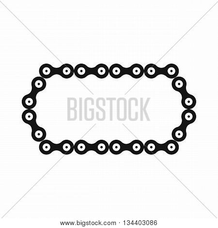 Bicycle chain icon in simple style isolated on white background