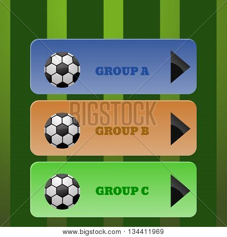 Cokour sport menu of soccer illustration eps 10 vector