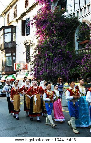 Montenegro, Herceg Novi - 28/05/2016: Children of the folk ensemble 