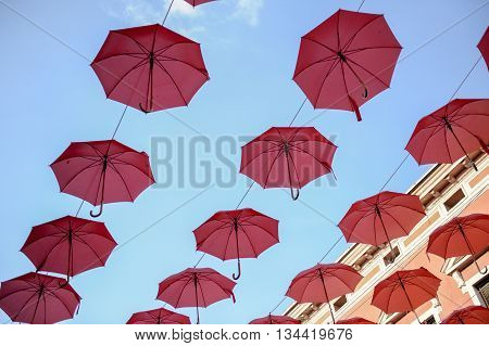 Floating Umbrellas - Porcijunkulovo festival in Cakovec.