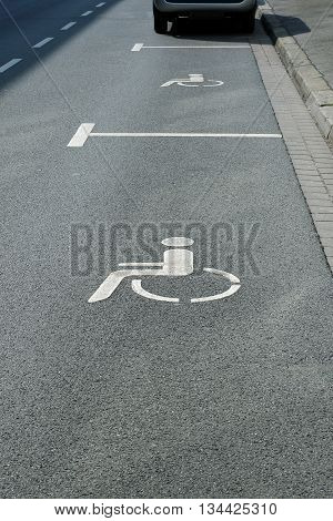 parking spaces for the disabled on street
