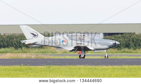Leeuwarden, The Netherlands - June 10, 2016: Dutch Army Blackshape Prime During A Demonstration At T