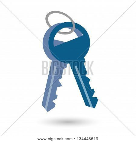 Vector icon key. house turnkey. turnkey illustration. House turnkey Flat design style.