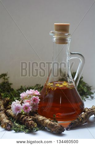tincture of Golden root and other medicinal herbs, traditional medicine