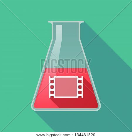 Long Shadow Chemical Test Tube With A Film Photogram