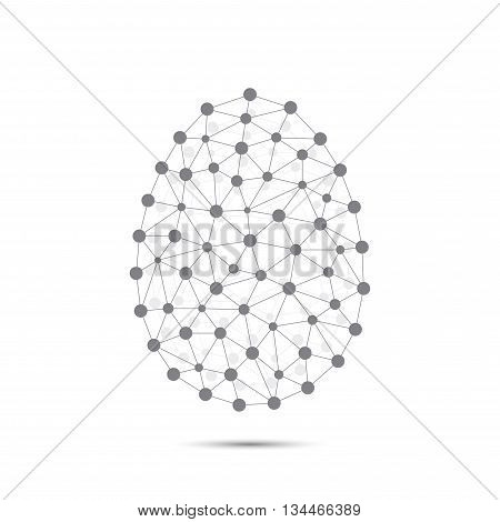 Connection structure. Egg Icon. Vector illustration for your design.