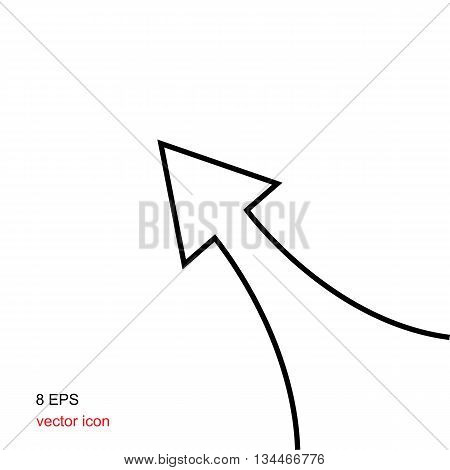 Arrow Vector Icon isolated on white background