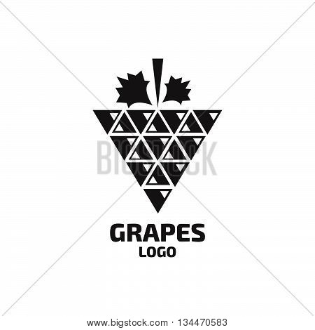 Grapes vector logo. Wine, vine logo. Stock vector. Vector illustration.