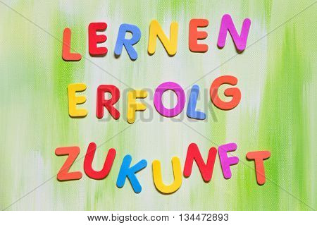 Colorful Letters, German Words, Concept Learning For The Future