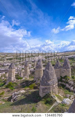 Famous Love valley in Cappadocia, Turkey