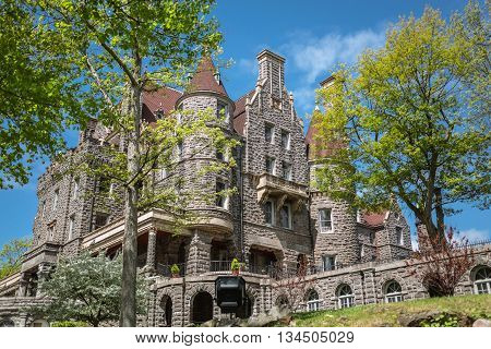 Alexandria Bay, NY on May 17, 2015 gorgeous amazing view of Boldt Castle standing on heart island
