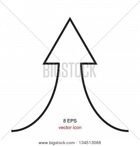 simple arrow icon isolated on white background
