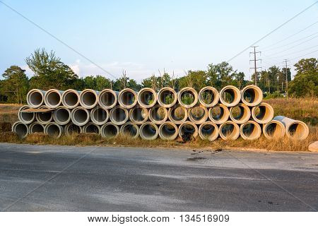 Construction pipes for new construction on Atlanta Suburbs