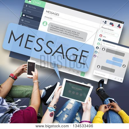 Online Message Email Digital Chatting Concept