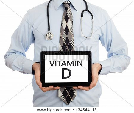Doctor Holding Tablet - Vitamin D
