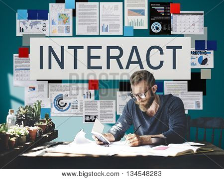 Interact Corporate Future Interacting Interactive Concept