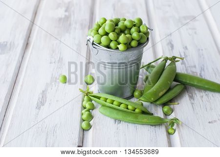 Green Peas In A Bucket