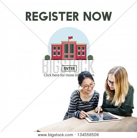 Register Now E-learning Education Website Concept