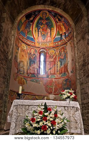Interior Church Of Santa Maria De Taull, Catalonia, Spain