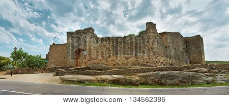 Medieval town Peratallada in Catalonia in  Spain
