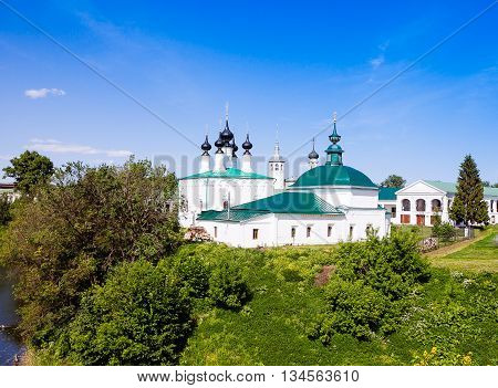 Suzdal, Russia.  Log-jerusalem Church (the Church Of The Entry Into Jerusalem) And Church Of St. Par