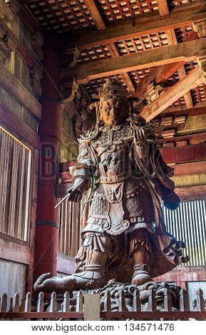Komokuten, a guardian at Todaiji Temple in Nara - Japan