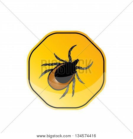 vector image of a tick - a warning about the risk of Contracting a tick-borne encephalitis