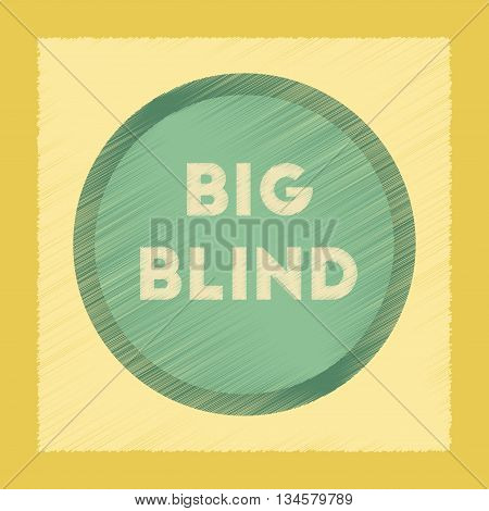 flat shading style icon poker big blind