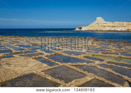 Salt Pans On Xwejni Bay