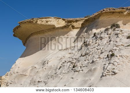Sandstone Cliffs Above The Xwejni Bay
