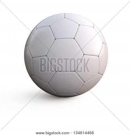 3d illustration of a white soccer ball on isolated background