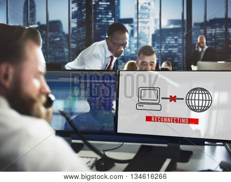 Reconnecting Access Disconnected Internet Concept
