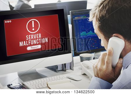 Server Malfunction Network Problem Technology Software Concept