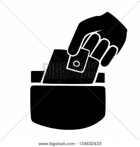 This is an illustration of pickpocketing symbol