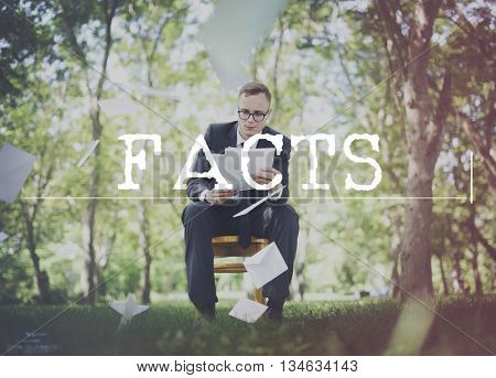 Facts Actuality Reality Observation Experiment Truth Concept