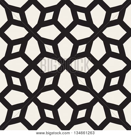 Vector Seamless Black And White Geometric Pattern