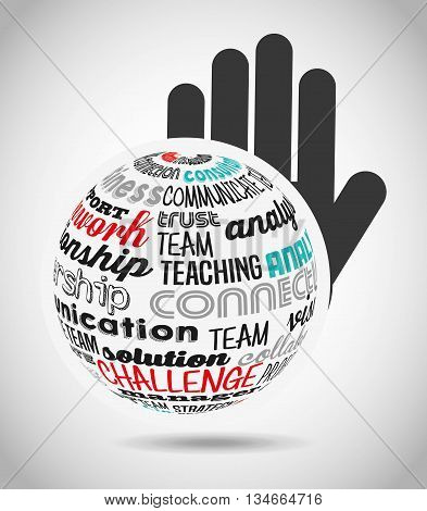 collaborative hands design, vector illustration eps10 graphic