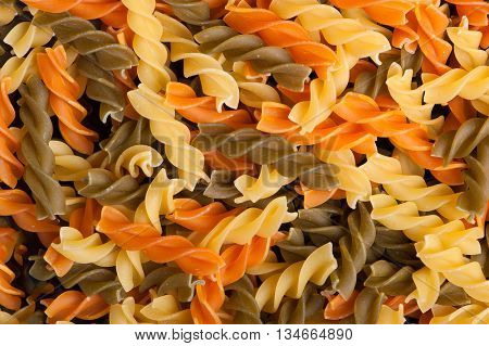 Background of colorful pasta