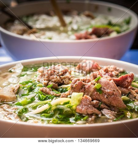 A delicious Pho soup in Asia, Vietnam